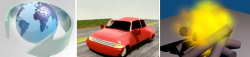 Animação de logotipo, Modelagem de um carro, Animação de partículas.